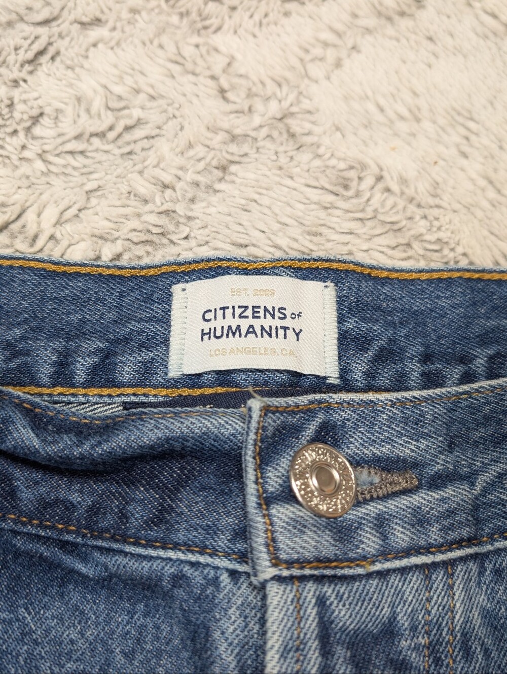 Citizens of Humanity Jeans Womens 30 Blue Baretta Relaxed Straight Cotton Denim - Picture 3 of 12